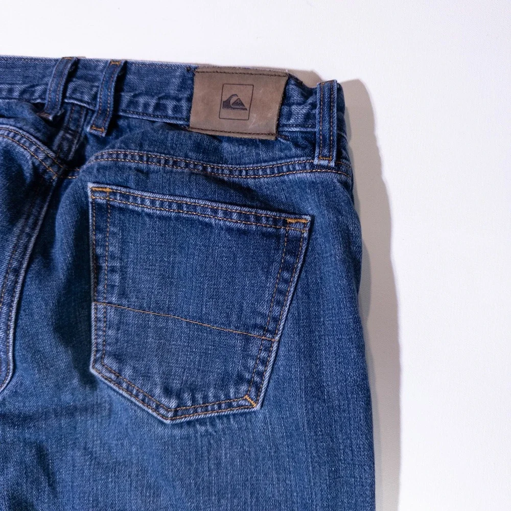 Quiksilver Straight Fit Jeans Mens 29 Dark Wash Blue Excellent Casual Skate